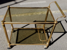 CARRELLO BAR  VASSOIO OTTONE E