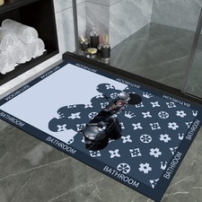 Zerbino moderno minimalista in terra diatomacea con materiale in gomma naturale per