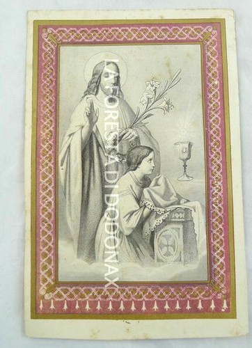 Santino antico gesù 1880 - santino,