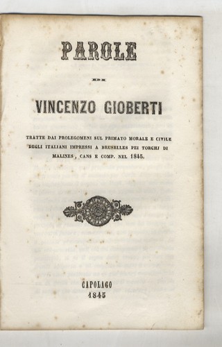 Parole vincenzo gioberti - parole, di
