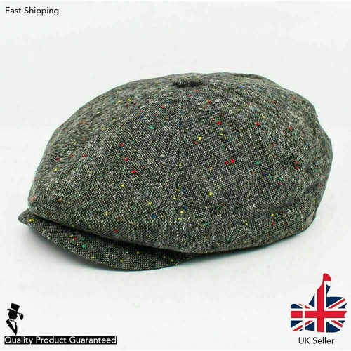 Cappello grigio newsboy misto
