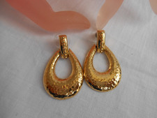 ORECCHINI MONET pendenti  in metallo dorato per lobi forati