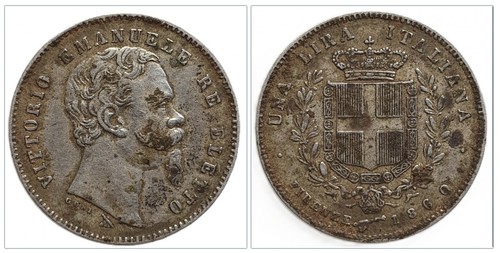 Italia toscana lira - 1, 1860