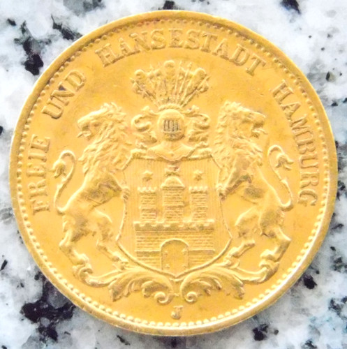 Moneta oro marchi 1899 j - 20,