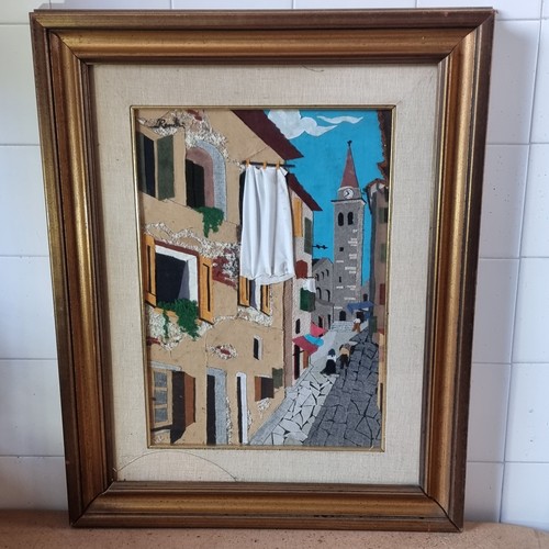 Quadro collage tecnica - collage, mista