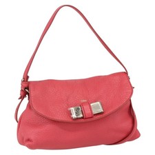 Borsa a mano Chloe Lily in pelle 2 vie rosa argento originale BA7367V
