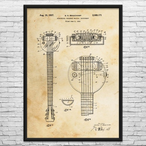First electric guitar patent - first,