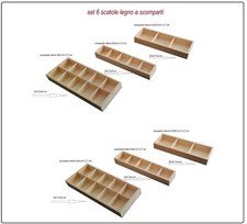 6 scatole scomparti porta