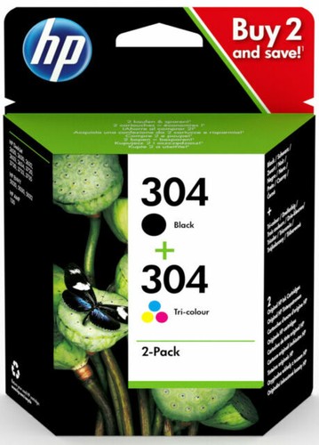 304 pack nero tre colori - hp,