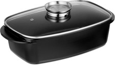 Pirofila Da Forno Con Coperchio, Teglia 5 L, Pomello per Aromatizzazione Piano C