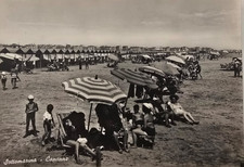 Cartolina 1955 Sottomarina Spiaggia Chioggia Venezia