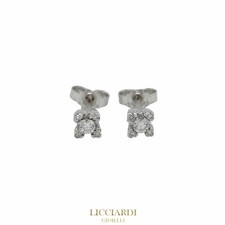 Orecchini punto luce fiore oro