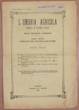 L'UMBRIA AGRICOLA 30 NOVEMBRE 1892 FOLIGNO PINOT CANAIOLO VINO WINE ENOLOGIA