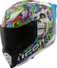 Casco moto integrale Icon Ultraflite MIPS Doodle 3 - Multicolore