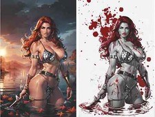 RED SONJA: EMPIRE OF THE DAMNED #1 (SET ESCLUSIVO VERGINE A & B CEDRIC POULAT)