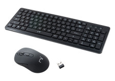 KIT TASTIERA E MOUSE WIRELESS 2.4 GHZ USB 1600 DPI PLUG&PLAY PC, MAC, SMART TV✅ 