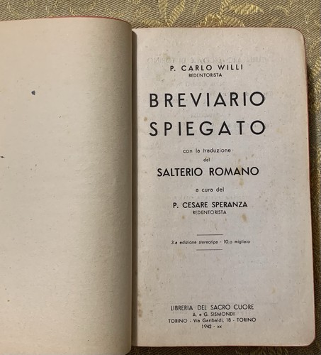 Breviario romano 1942 - romano,