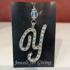 Pendaglio Lettera Argentata Y