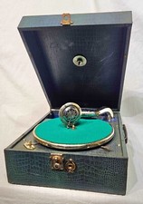 Grammofono a Valigetta "Pathè 21", funzionante e  puntine 