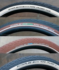 Bicicletta 28" x 1 1/2" Road Cruiser PNEUMATICI 700x40 Schwalbe Vintage Ruota Legno Bicicletta