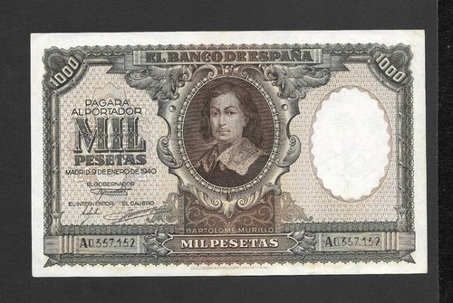 1000 pesetas 1940 serie - a, mbc+