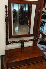 ANTICA SPECCHIERA  Psiche in noce con SPECCHIO basculante