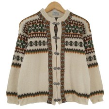 Maglione Vintage Gann Nordic Norvegia Fair Isle Lana Donna Uw6 Taglia M