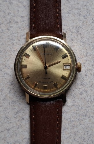Orologio placcato oro vostok - placcato, "vostok"