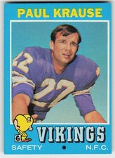 1971 Topps #158 Paul Krause