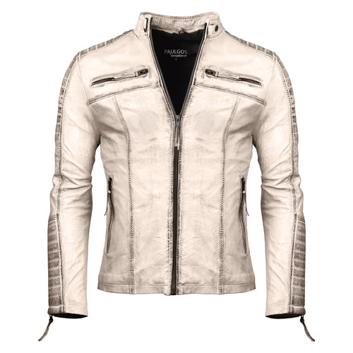 Paulgos giacca pelle uomo - giacca,