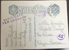 POSTA MILITARE N°61(GRECIA)-ARTIGLIERIA 8°GRUPPO 105/28 RMV. x VALEGGIA(SAVONA)