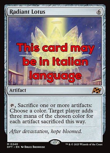 Mtg radiant lotus - lotus, loto