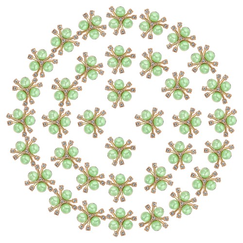 40pcs bottoni perle fiori - 40pcs, per
