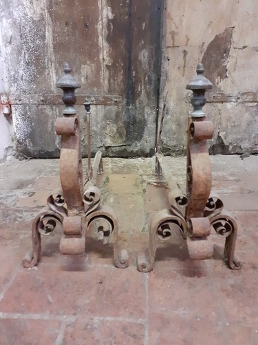 Coppia alari ferro - alari, luigi