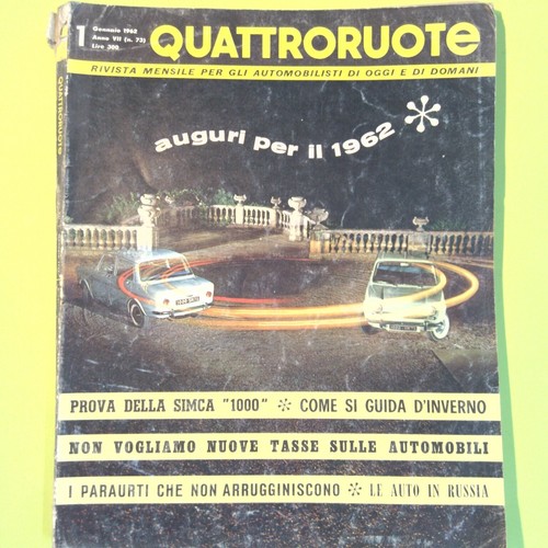 Quattroruote gennaio 1962 1 - quattroruote,
