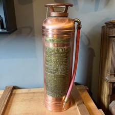 Defender Schwartz Bros Philly PA antico estintore rame ottone