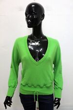 Felpa Dsquared2 Taglia M Donna Maglione Pullover Verde In Cotone Sweatshirt Logo
