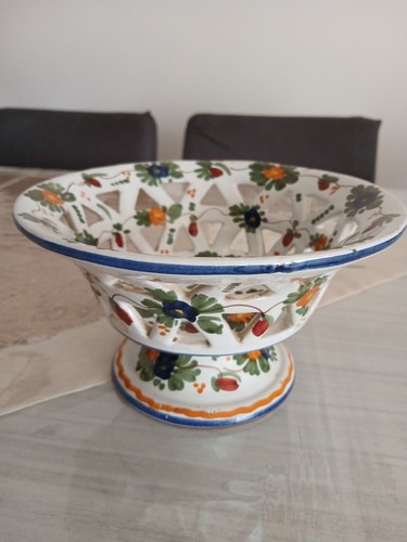 Cestino ceramica castelli
