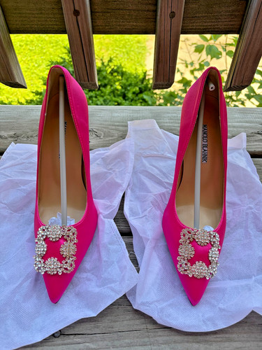 Manolo blahnik rosa strass - blahnik,