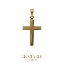 Ciondolo uomo croce oro giallo 18kt