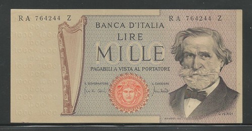 Rep italiana 1000 lire verdi - italiana-,