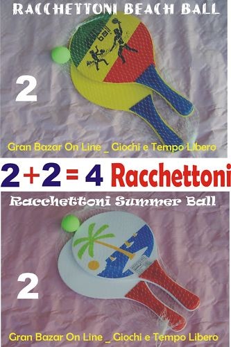 Racchette racchettoni spiaggia - racchette,