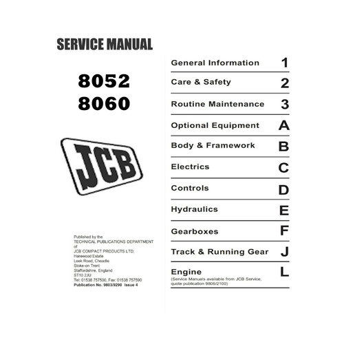 Manuale servizio per jcb - di,
