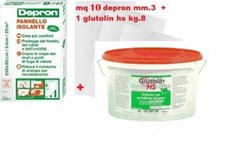 KIT 10 PANNELLI ISOLANTI DEPRON 125X80CM H3mm + COLLA ADESIVO 8KG GLUTOLIN HS