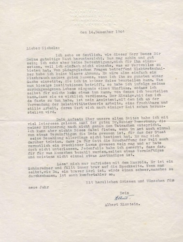 Albert einstein signed letter - einstein,