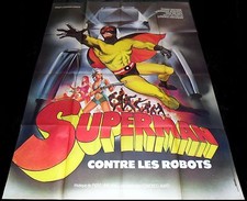1967 Argoman the Fantastic Superman ORIGINAL French POSTER SuperHero SEXY GIRL