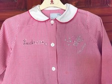 Grembiule bimba asilo a quadretti rosa Oviesse 