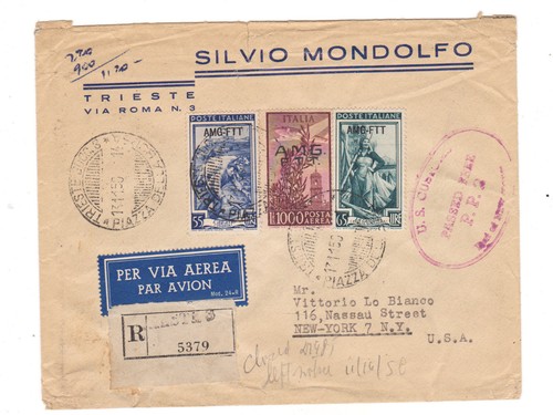 1950 trieste registrata zona - registrata,