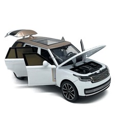 Modellino auto 1:32 Land Rover Range Rover SV pressofuso giocattolo per uomo bambino bianco