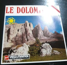 VIEW MASTER 3 dischetti diapositive "LE DOLOMITI" con folder Originale.